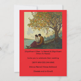 Farbenfroher Baum, der eine kleine Einladung beoba