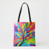 Farbenfroher Baum der Träume Tasche (Vorderseite)