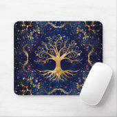 Farbenfroher Baum des Lebens - Yggdrasil Mousepad (Mit Mouse)