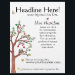 Farbenfroher Baum mit Vogelnest Flyer<br><div class="desc">Business Flyer für Werbung oder andere Bedürfnisse mit Original Aquarell und Tinte Kunstwerk "Any Day Now" von Tiffany Duffy. Individuell für Ihr eigenes Unternehmen - perfekt für Hebammen,  Birthing Coaches,  Doula Services,  Schwangerschaftskliniken,  Duschplaner oder Macher,  die sich auf neugeborene Geschenke spezialisieren!</div>