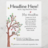 Farbenfroher Baum mit Vogelnest Flyer (Vorne)