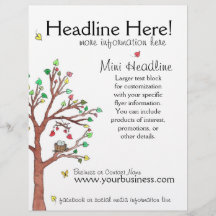 Farbenfroher Baum mit Vogelnest