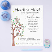 Farbenfroher Baum mit Vogelnest Flyer (Einzeln)