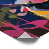 Farbenfroher Beagle Hund Poster (Ecke)