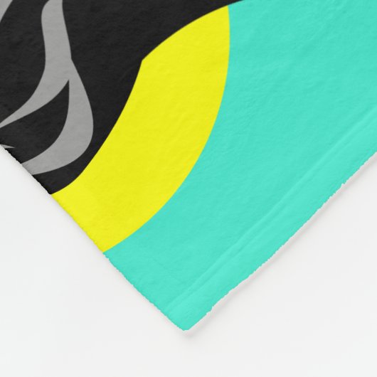 Farbenfroher Berner Hund Fleecedecke (Ecke)