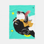 Farbenfroher Berner Hund Fleecedecke (Vorderseite)