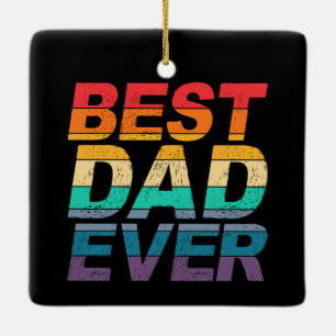Farbenfroher bester Vater je Vatertag Ornament