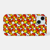 Farbenfroher Blob-Allover-Print iPhone 15 Hülle (Rückseite (Horizontal))