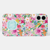 Farbenfroher Blumen-Garten-Monogramm Case-Mate iPhone Hülle (Rückseite (Horizontal))