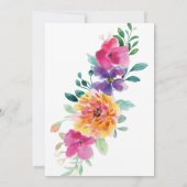 Farbenfroher Blumengarten 50. Hochzeitstag Einladung (Rückseite)