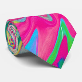 Farbenfroher Blumengarten Abstrakte Collage Krawatte