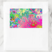 Farbenfroher Blumengarten Abstrakte Collage Rechteckiger Aufkleber (Tasche)