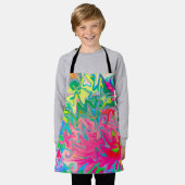 Farbenfroher Blumengarten Abstrakte Collage Schürze (Getragen)