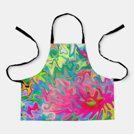 Farbenfroher Blumengarten Abstrakte Collage Schürze