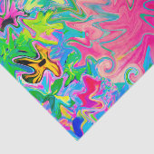 Farbenfroher Blumengarten Abstrakte Collage Seidenpapier (Ausschnitt)