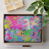 Farbenfroher Blumengarten Abstrakte Collage Seidenpapier (Geschenk)