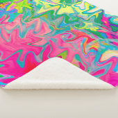 Farbenfroher Blumengarten Abstrakte Collage Sherpadecke (3/4)