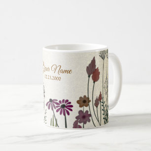 Farbenfroher Blumengarten Gold Glitter Hochzeitsfe Kaffeetasse