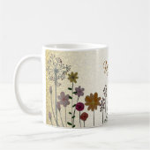 Farbenfroher Blumengarten Gold Glitter Hochzeitsfe Kaffeetasse (Links)