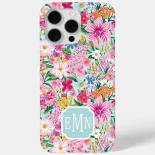 Farbenfroher Blumengarten-Monogramm Case-Mate iPhone Hülle