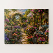 Farbenfroher Blumengarten - Puzzle (Horizontal)