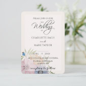 Farbenfroher Blumengarten Wasserfarben Einladung (Stehend Vorderseite)