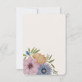 Farbenfroher Blumengarten Wasserfarben Einladung (Rückseite)