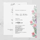 Farbenfroher Blumengarten Wasserfarben Handgemalt Programm (Vorne/Hinten)