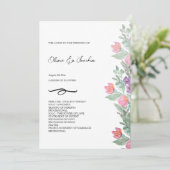 Farbenfroher Blumengarten Wasserfarben Handgemalt Programm (Stehend Vorderseite)