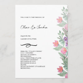 Farbenfroher Blumengarten Wasserfarben Handgemalt Programm