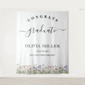 farbenfroher blumengeschmückter Abschluss im Hinte Wandteppich (Vorderseite)