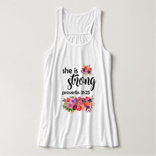 Farbenfroher Blumenstrauß   Sie ist stark Tank Top