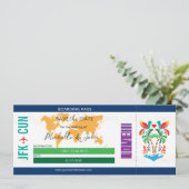 Farbenfroher Boarding durch Mexiko Save the Date Einladung (Stehend Vorderseite)