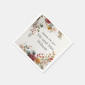 Farbenfroher Bohemischer Blumencocktail Serviette (Ecke)