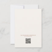 Farbenfroher Boho-Hochzeits-QR-Code in Korallenros Dankeskarte (Rückseite)