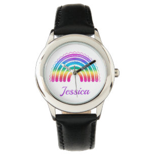 Farbenfroher Boho-Regenbogenverlauf Armbanduhr