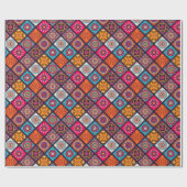 farbenfroher Boho-Stil Geschenkpapier (Flach)