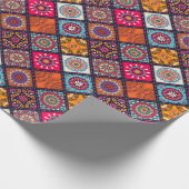 farbenfroher Boho-Stil Geschenkpapier (Ecke)