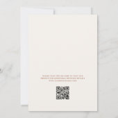 Farbenfroher Boho-Terrakotta-Torbogen QR-Code Hoch Save The Date (Rückseite)