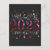 Farbenfroher Bokeh Glitzer Willkommen 2023 Frohes  Postkarte (Vorderseite)