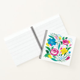 Farbenfroher Bouquet. Notizblock