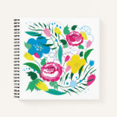 Farbenfroher Bouquet. Notizblock (Vorderseite)