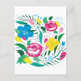 Farbenfroher Bouquet. Postkarte