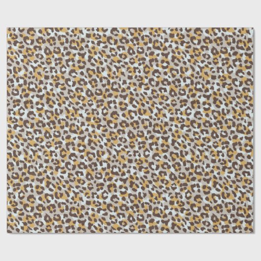 Farbenfroher, brauner Gepardenprint Geschenkpapier (Flach)
