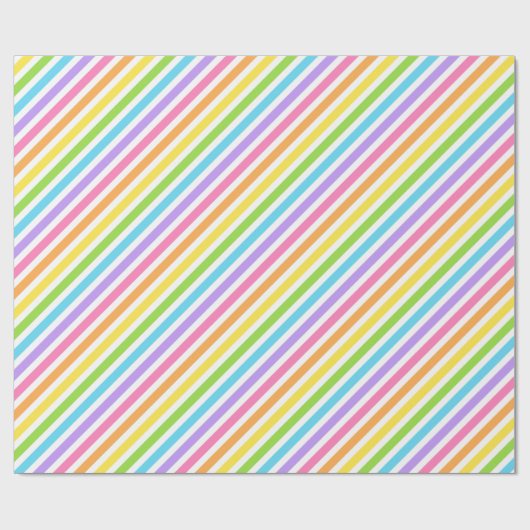 Farbenfroher Candy Strip Geschenkpapier (Flach)