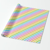 Farbenfroher Candy Strip Geschenkpapier (Ungerollt)