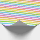Farbenfroher Candy Strip Geschenkpapier (Ecke)