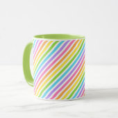 Farbenfroher Candy Strip Tasse (Vorderseite Links)