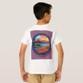 Farbenfroher Cartoon Boy T - Shirt (Schwarz voll)