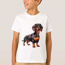 Farbenfroher Cartoon-Dachshund